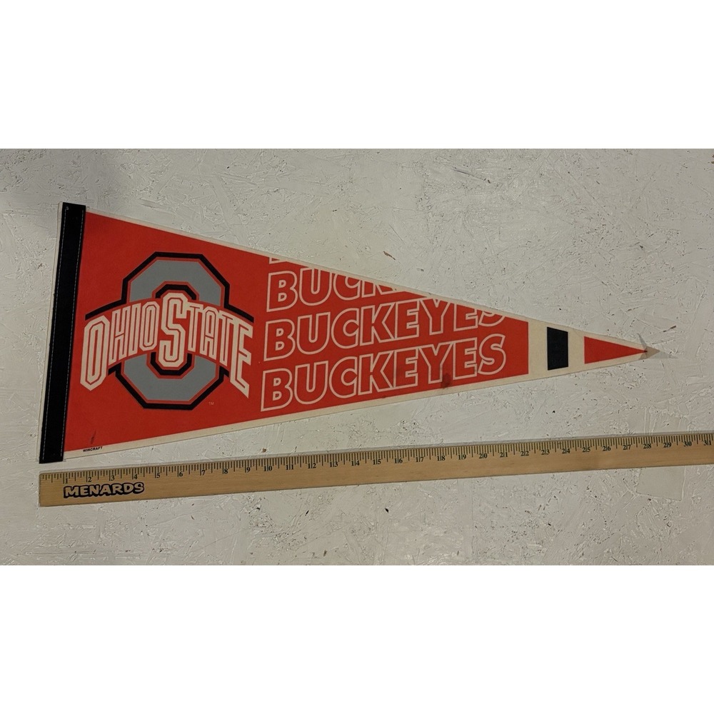 Vintage WinCraft OHIO STATE BUCKEYES 30" Pennant Flag College Football
